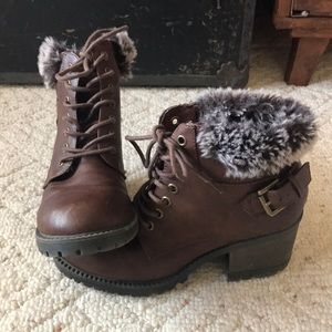 Brown ankle boots